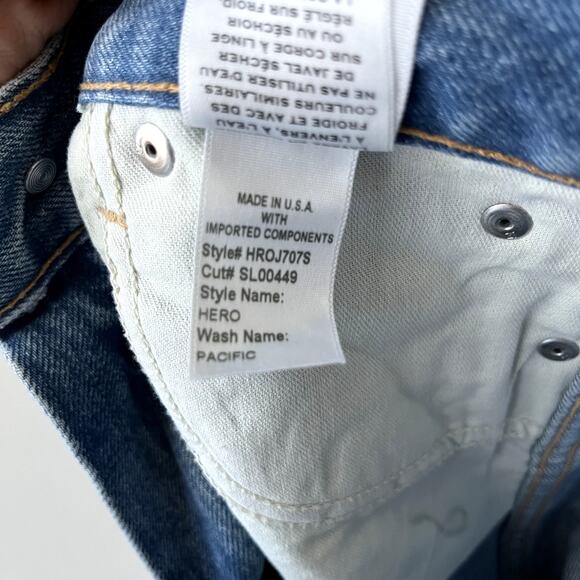 SLVRLAKE Denim Jeans Hero Pacific Blue Denim Slim Fit High Rise Jeans Size 25 - Picture 13 of 13